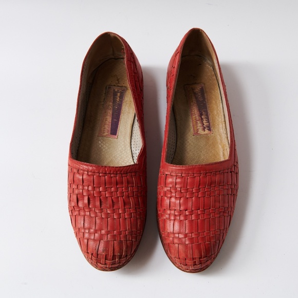 80s - SUSAN BENNIS - WARREN EDWARDS - Loafer - Men\'s - 10 - Red - Woven main image 9